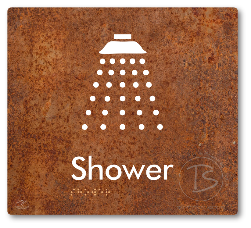 Shower - Braille Tactile Signs Aust.