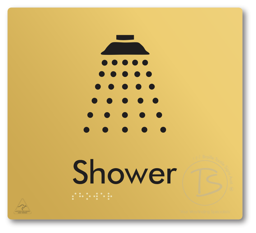 Shower - Braille Tactile Signs Aust.