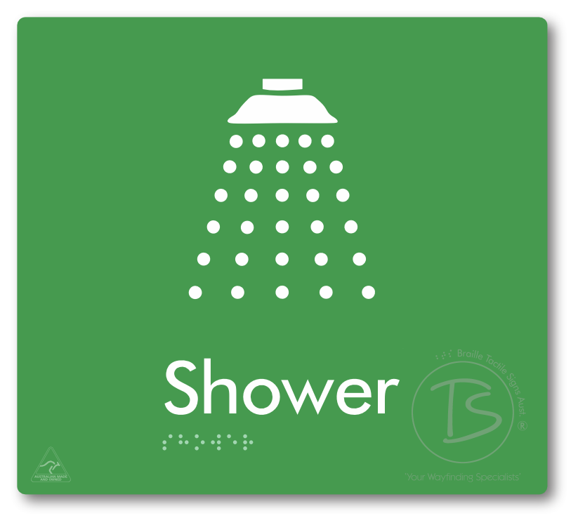Shower - Braille Tactile Signs Aust.