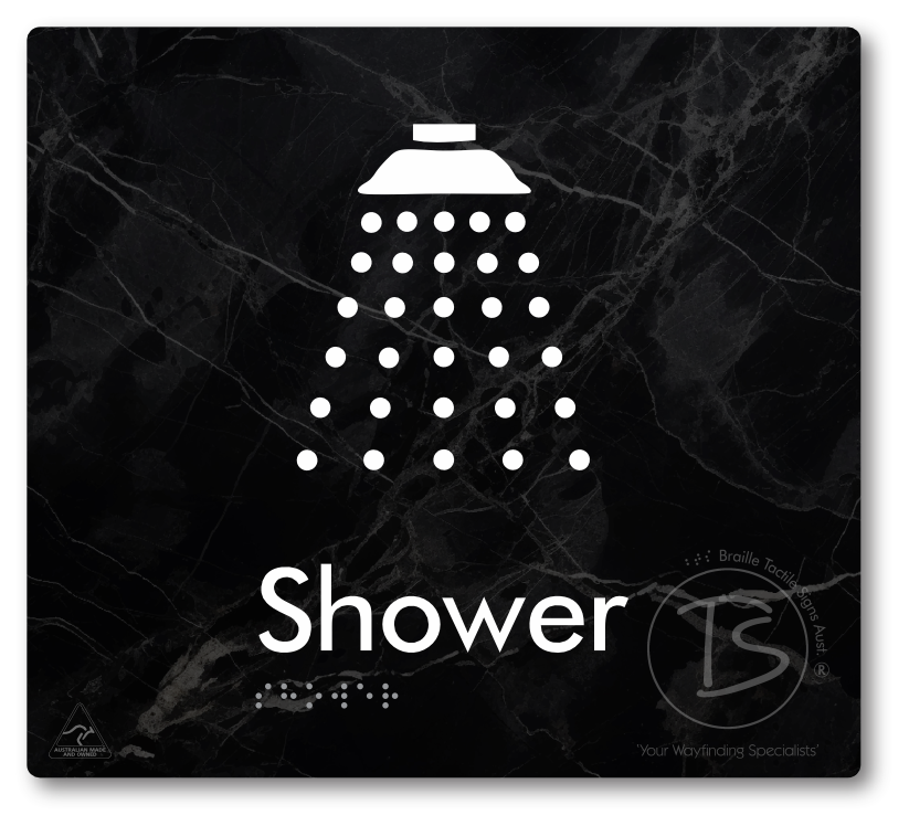 Shower - Braille Tactile Signs Aust.