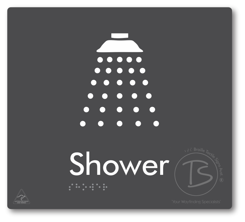 Shower - Braille Tactile Signs Aust.