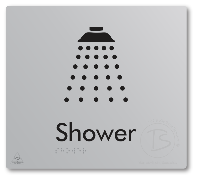 Shower - Braille Tactile Signs Aust.