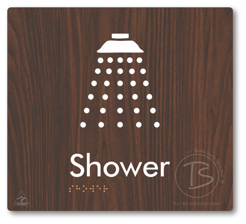 Shower - Braille Tactile Signs Aust.