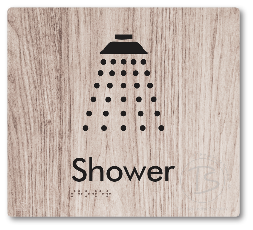 Shower - Braille Tactile Signs Aust.