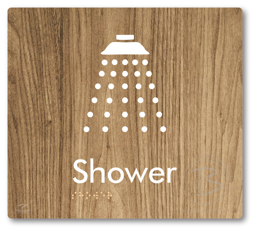 Shower - Braille Tactile Signs Aust.