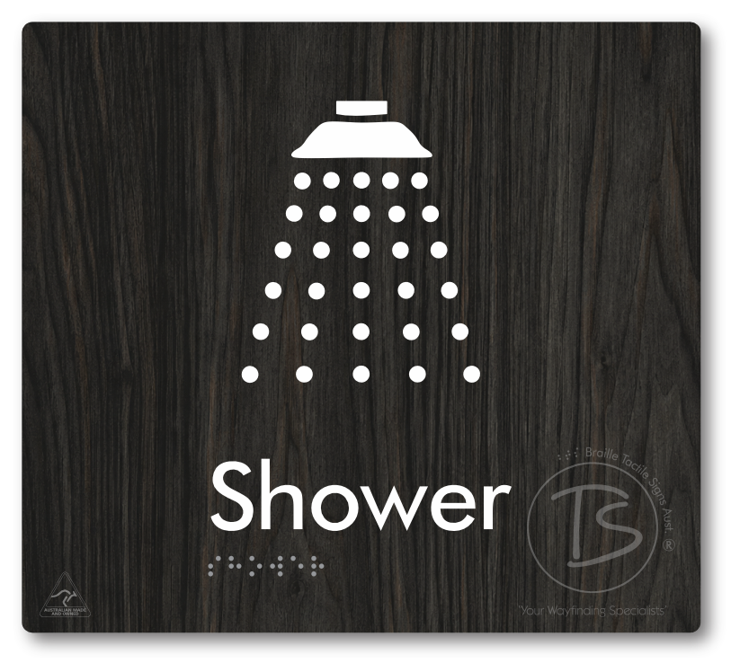 Shower - Braille Tactile Signs Aust.