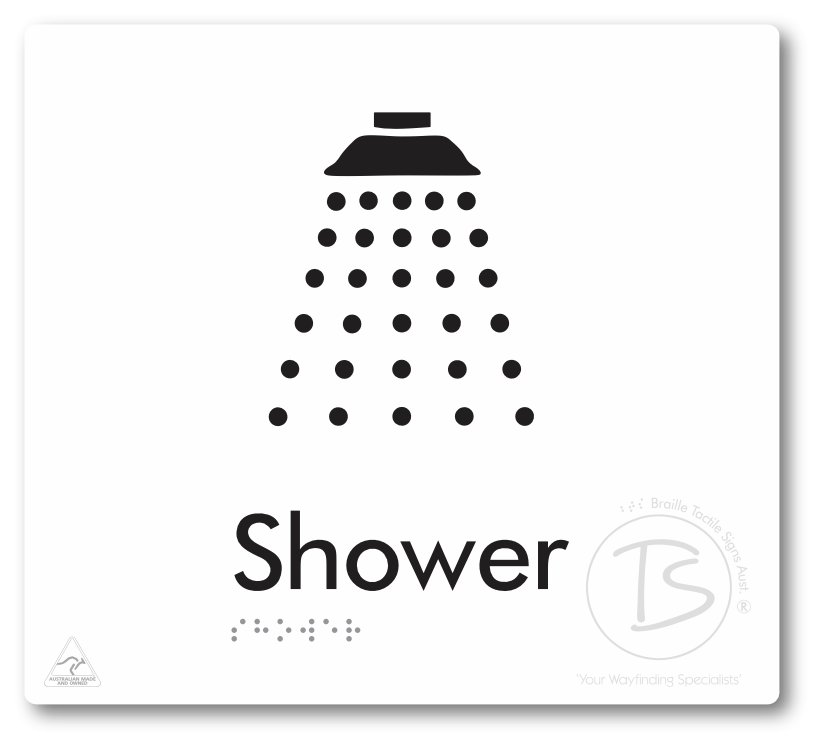 Shower - Braille Tactile Signs Aust.