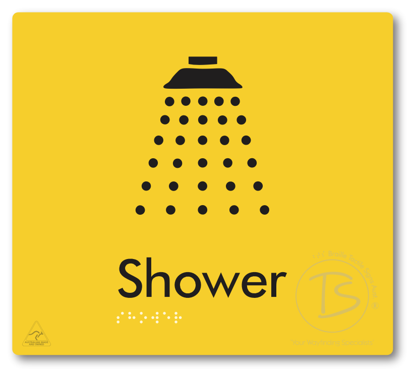 Shower - Braille Tactile Signs Aust.
