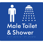 Male Toilet and Shower - Braille Tactile Signs Aust.