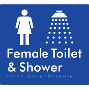 Female Toilet and Shower - Braille Tactile Signs Aust.