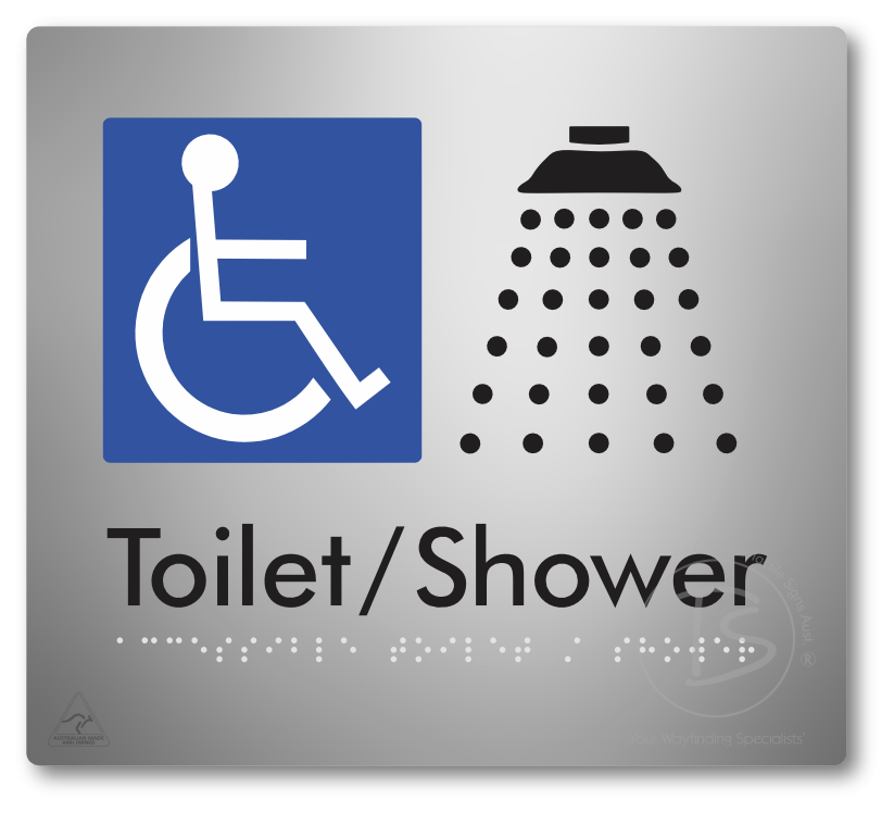 Accessible Toilet & Shower - Braille Tactile Signs Aust.