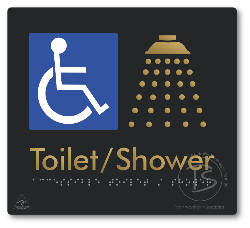 Accessible Toilet & Shower - Braille Tactile Signs Aust.