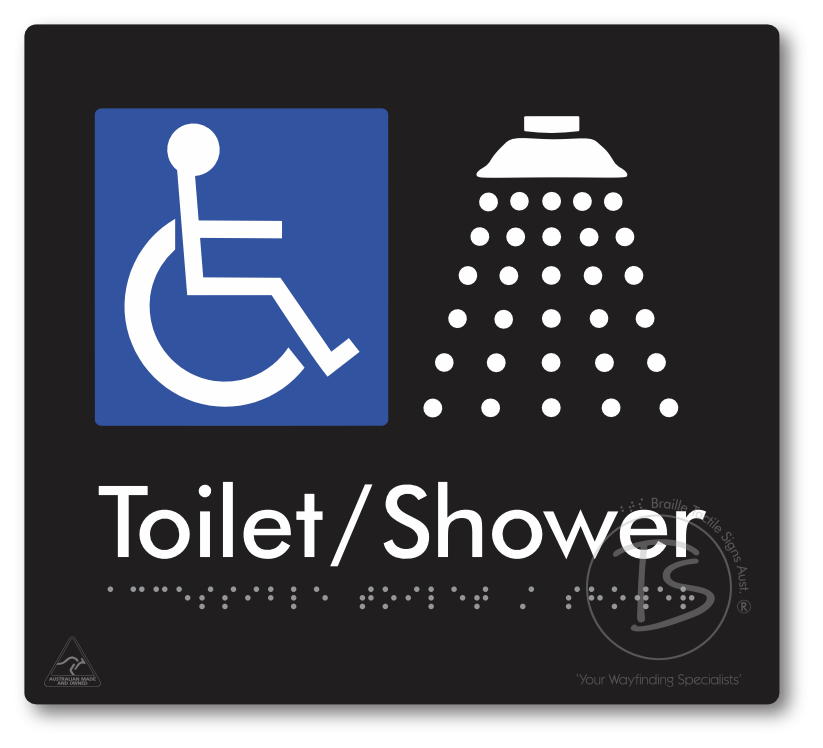 Accessible Toilet & Shower - Braille Tactile Signs Aust.