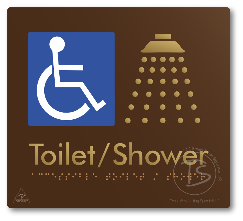 Accessible Toilet & Shower - Braille Tactile Signs Aust.