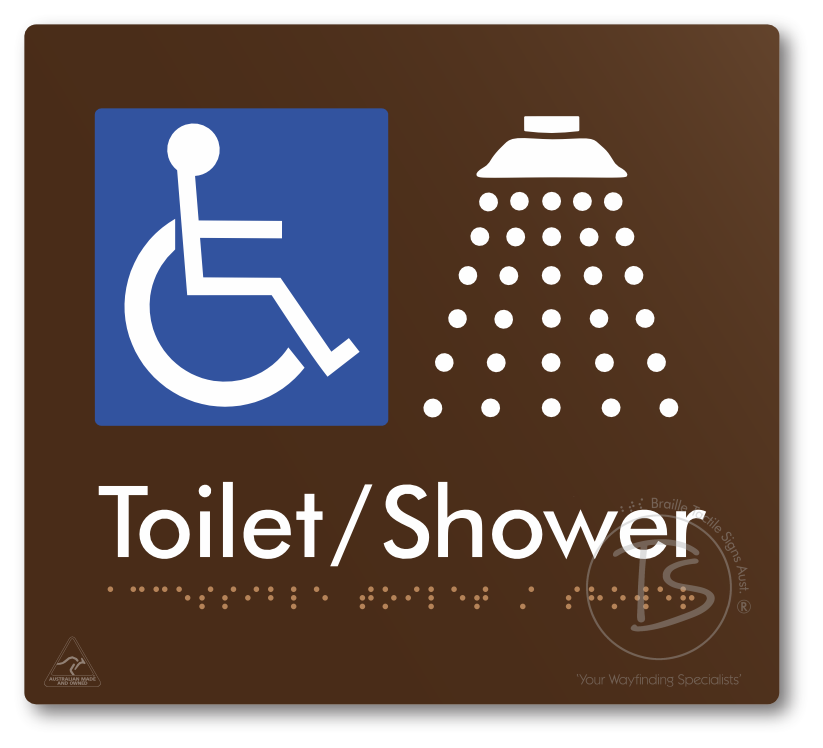 Accessible Toilet & Shower - Braille Tactile Signs Aust.