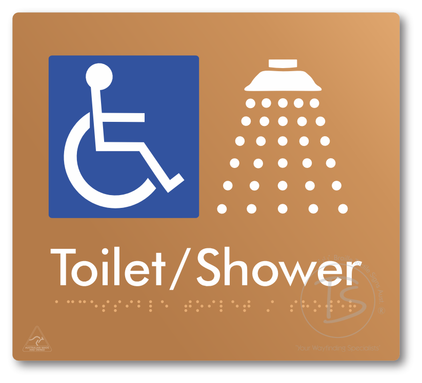 Accessible Toilet & Shower - Braille Tactile Signs Aust.
