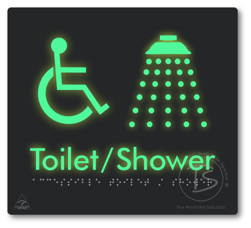 Accessible Toilet & Shower - Braille Tactile Signs Aust.