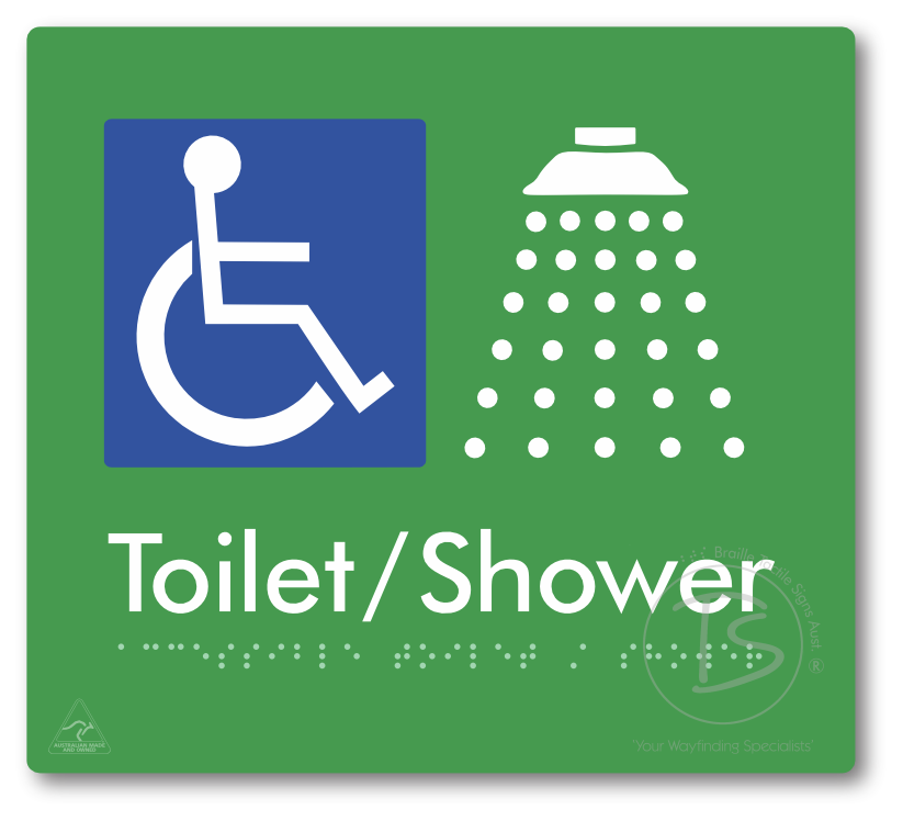 Accessible Toilet & Shower - Braille Tactile Signs Aust.