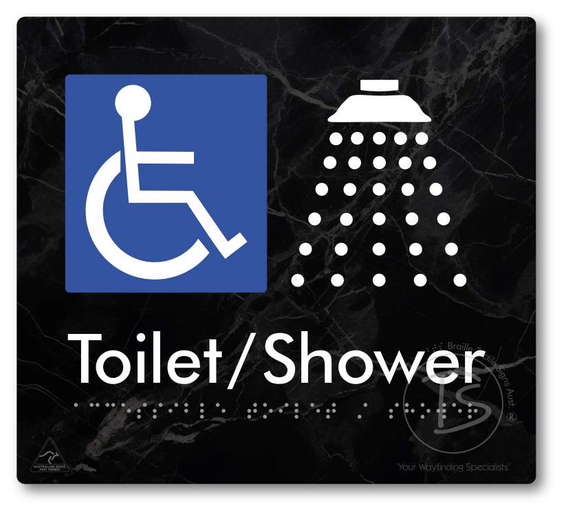 Accessible Toilet & Shower - Braille Tactile Signs Aust.