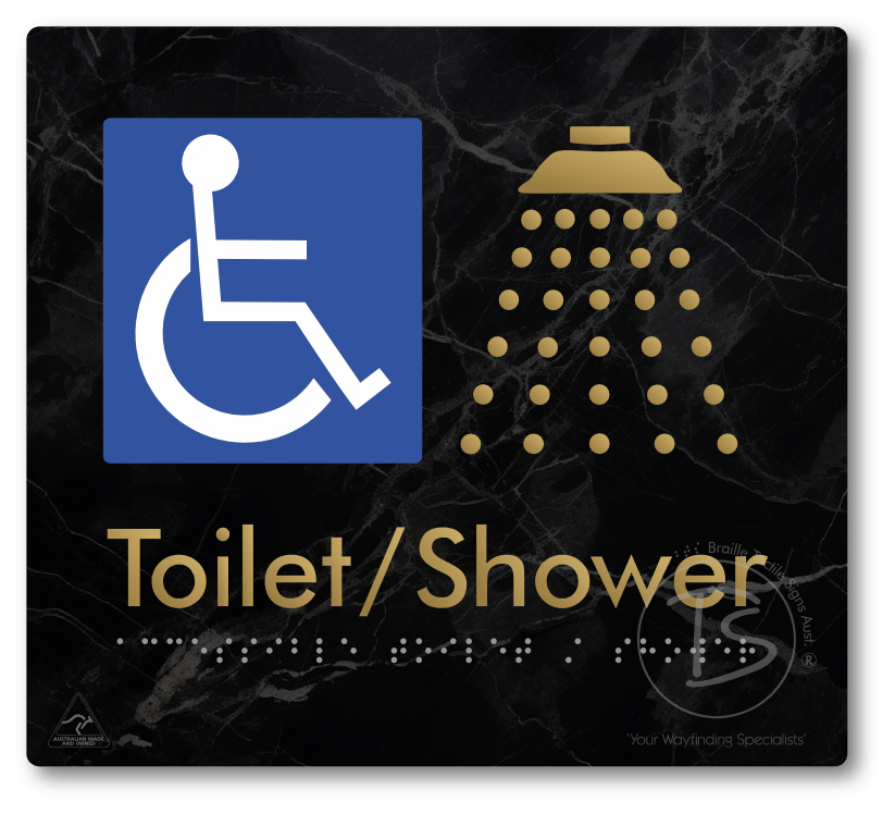Accessible Toilet & Shower - Braille Tactile Signs Aust.
