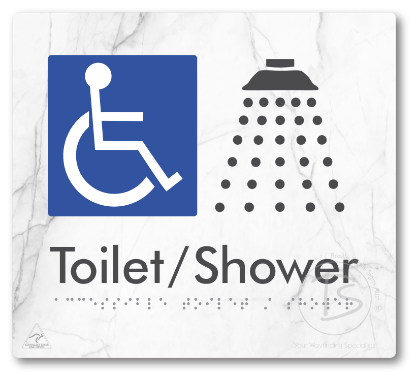 Accessible Toilet & Shower - Braille Tactile Signs Aust.