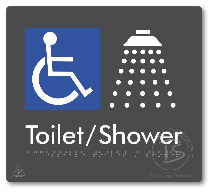 Accessible Toilet & Shower - Braille Tactile Signs Aust.