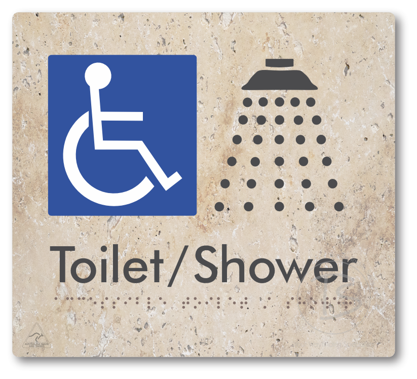 Accessible Toilet & Shower - Braille Tactile Signs Aust.