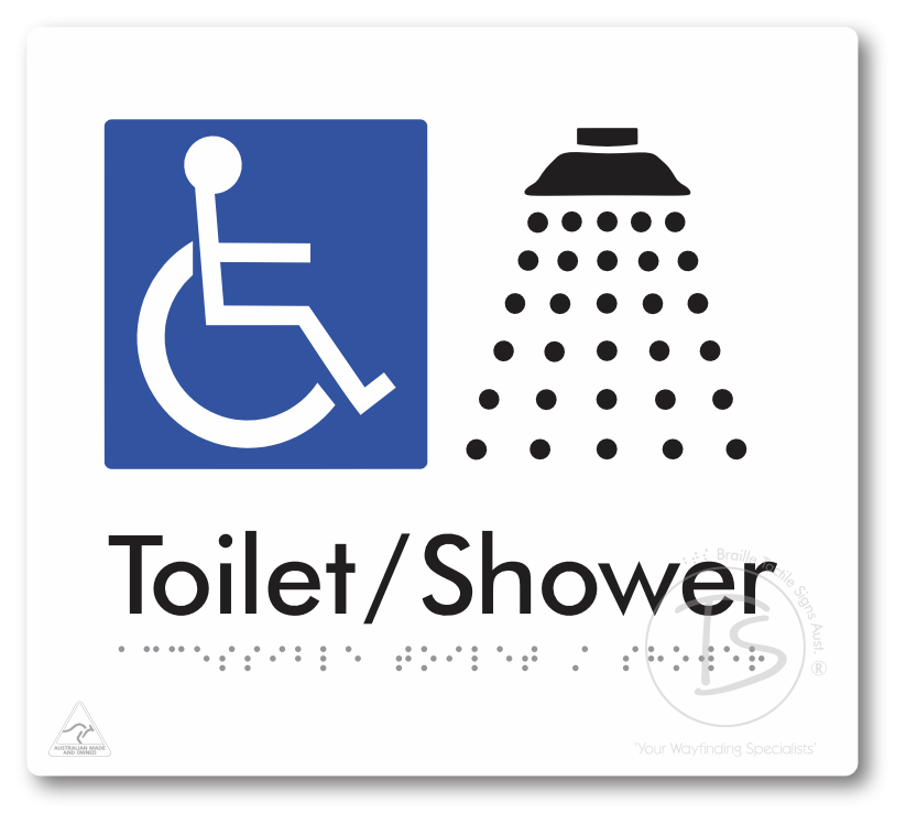 Accessible Toilet & Shower - Braille Tactile Signs Aust.