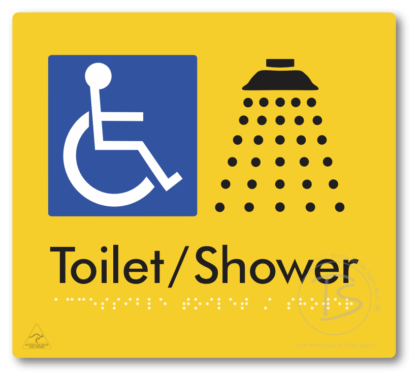 Accessible Toilet & Shower - Braille Tactile Signs Aust.