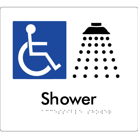 Accessible Shower - Braille Tactile Signs Aust.