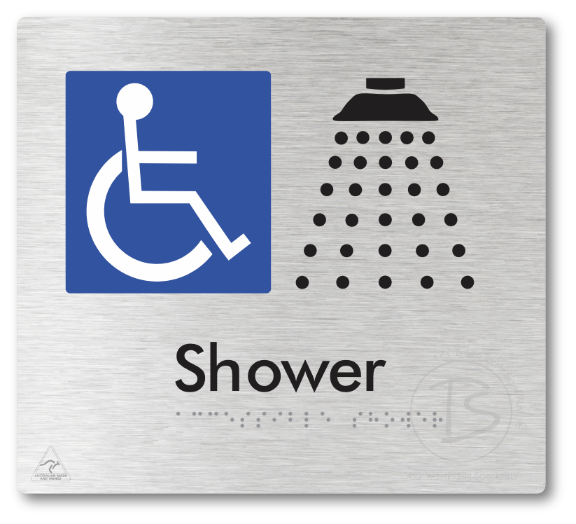 Accessible Shower - Braille Tactile Signs Aust.