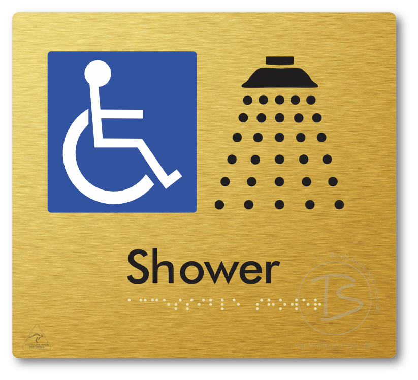 Accessible Shower - Braille Tactile Signs Aust.