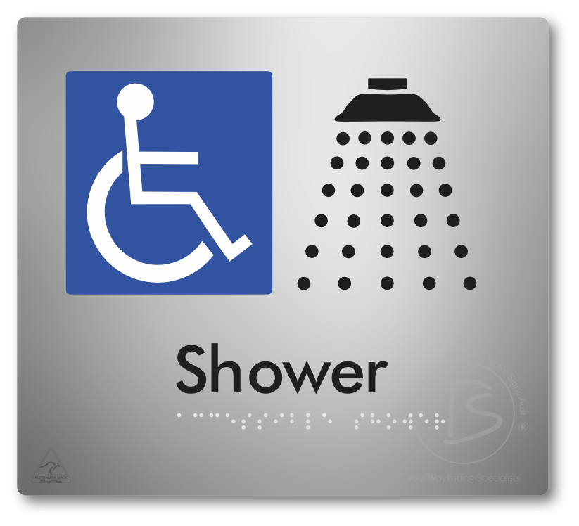 Accessible Shower - Braille Tactile Signs Aust.