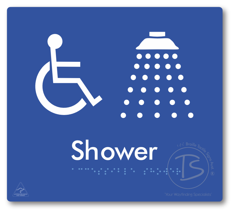 Accessible Shower - Braille Tactile Signs Aust.