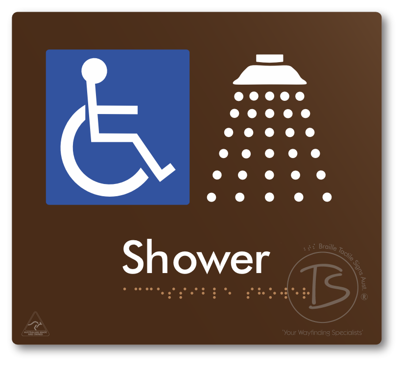 Accessible Shower - Braille Tactile Signs Aust.