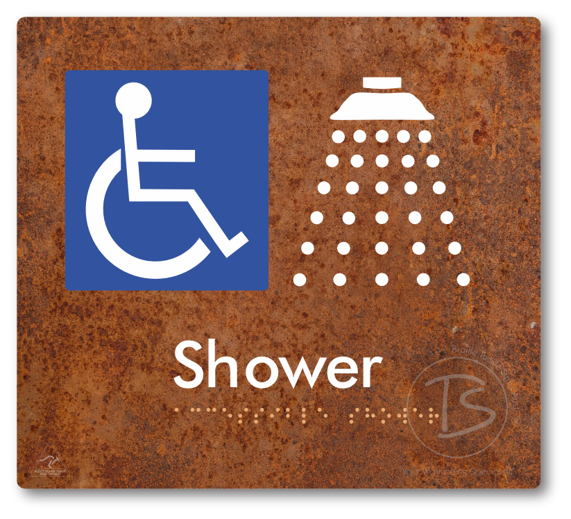 Accessible Shower - Braille Tactile Signs Aust.