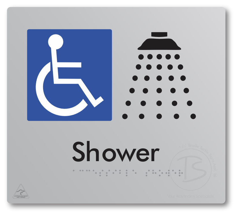 Accessible Shower - Braille Tactile Signs Aust.