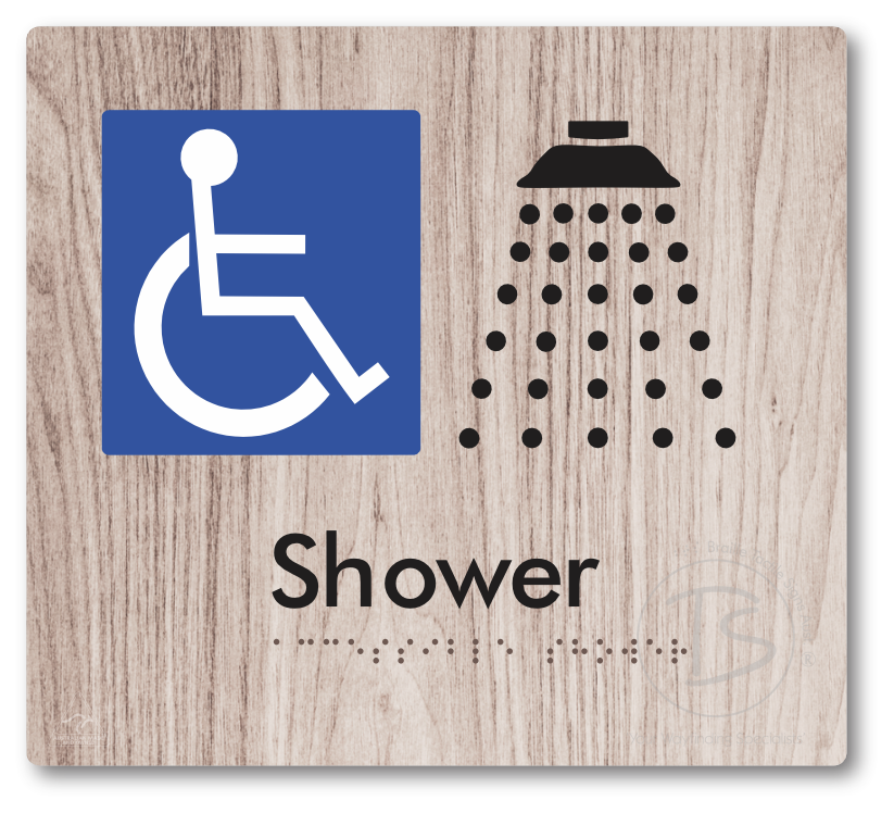 Accessible Shower - Braille Tactile Signs Aust.