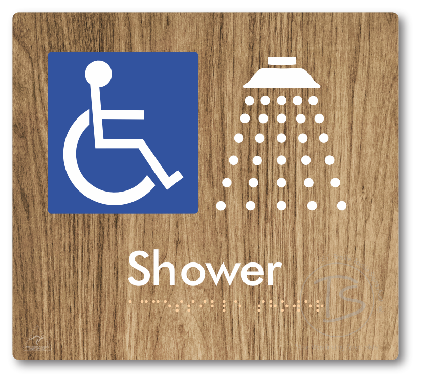 Accessible Shower - Braille Tactile Signs Aust.