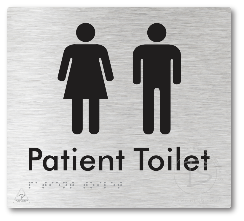 Patient Toilet - Braille Tactile Signs Aust.