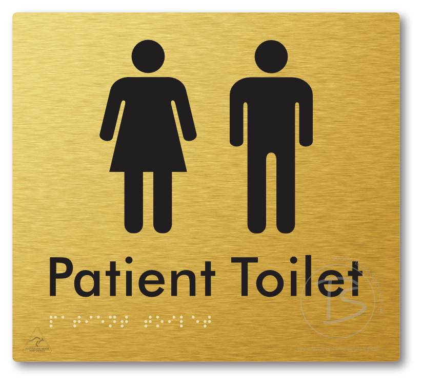Patient Toilet - Braille Tactile Signs Aust.