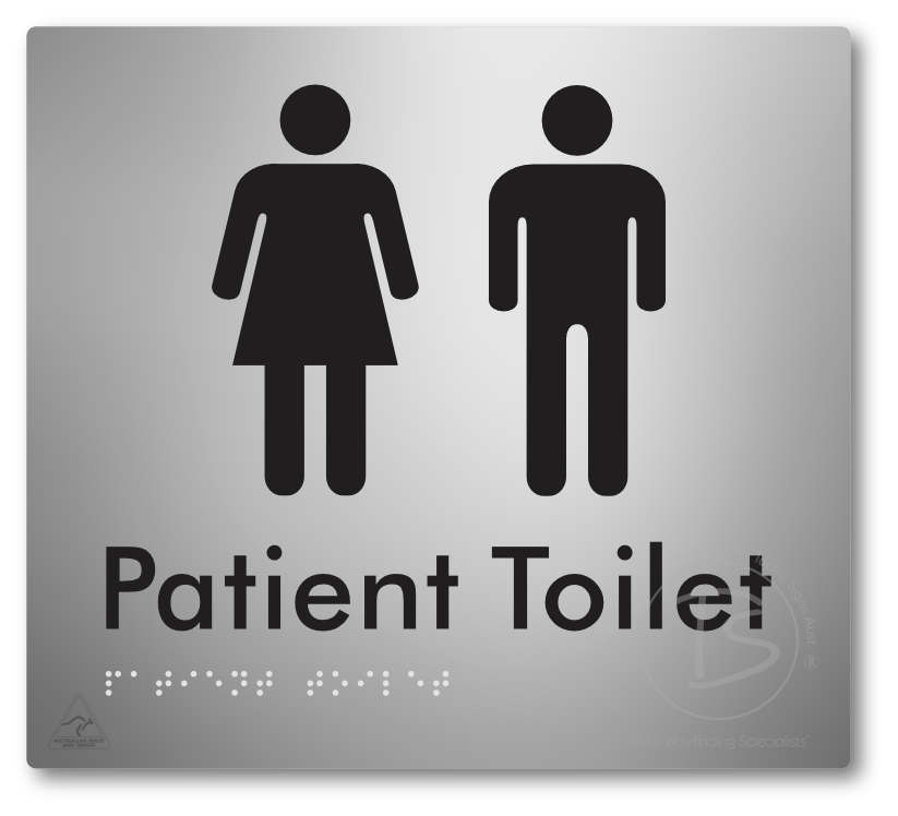 Patient Toilet - Braille Tactile Signs Aust.