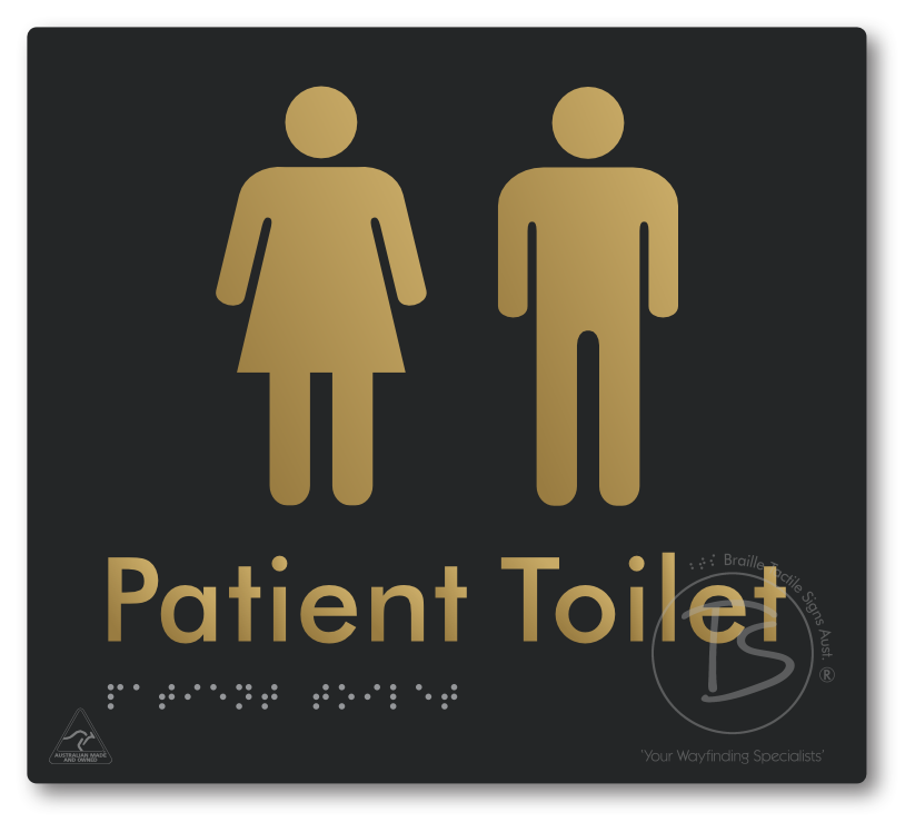 Patient Toilet - Braille Tactile Signs Aust.