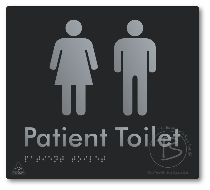 Patient Toilet - Braille Tactile Signs Aust.