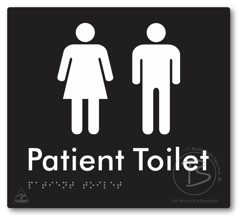 Patient Toilet - Braille Tactile Signs Aust.