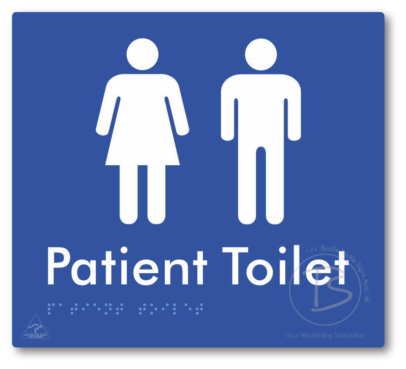 Patient Toilet - Braille Tactile Signs Aust.