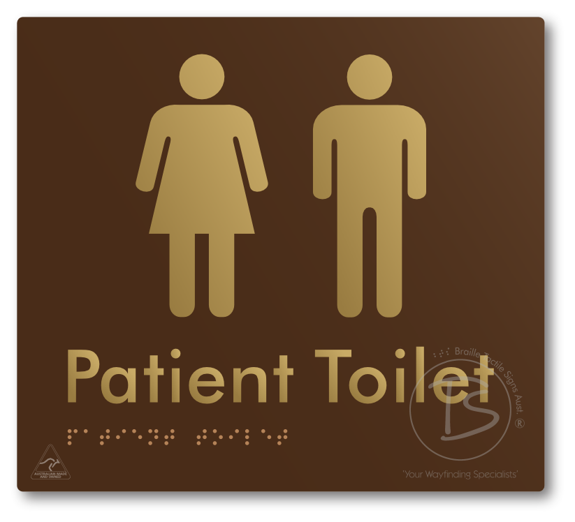 Patient Toilet - Braille Tactile Signs Aust.
