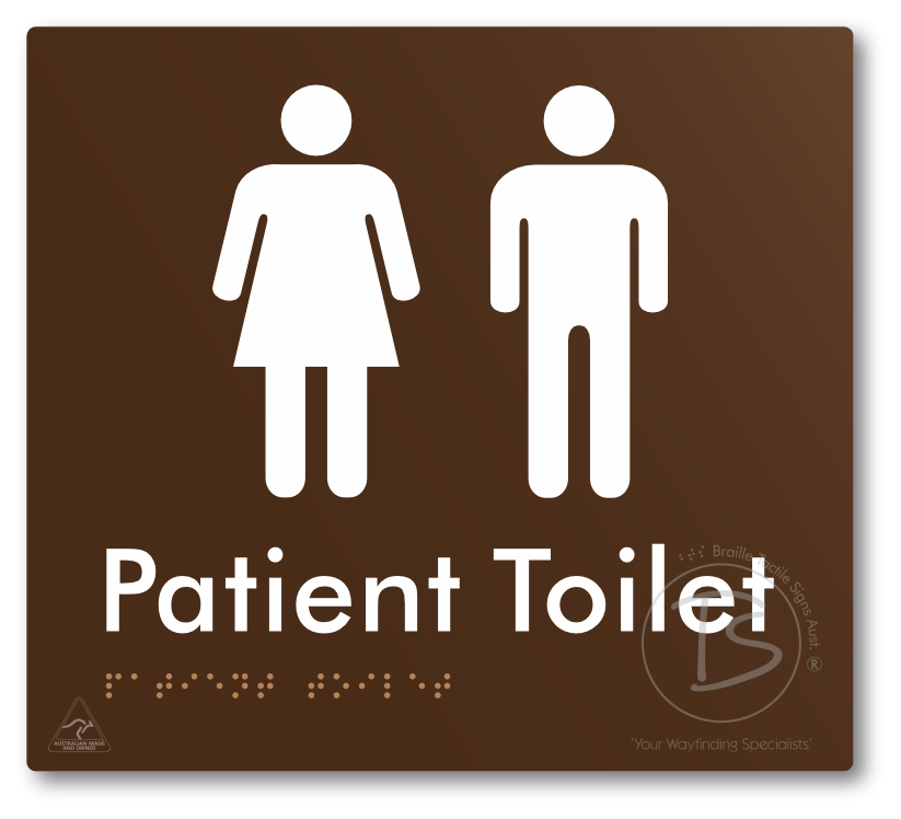Patient Toilet - Braille Tactile Signs Aust.