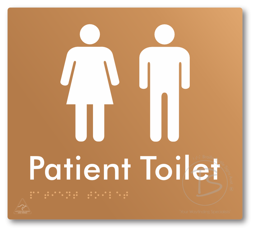 Patient Toilet - Braille Tactile Signs Aust.