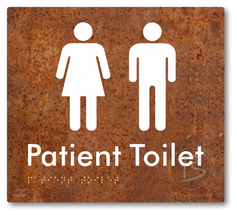 Patient Toilet - Braille Tactile Signs Aust.